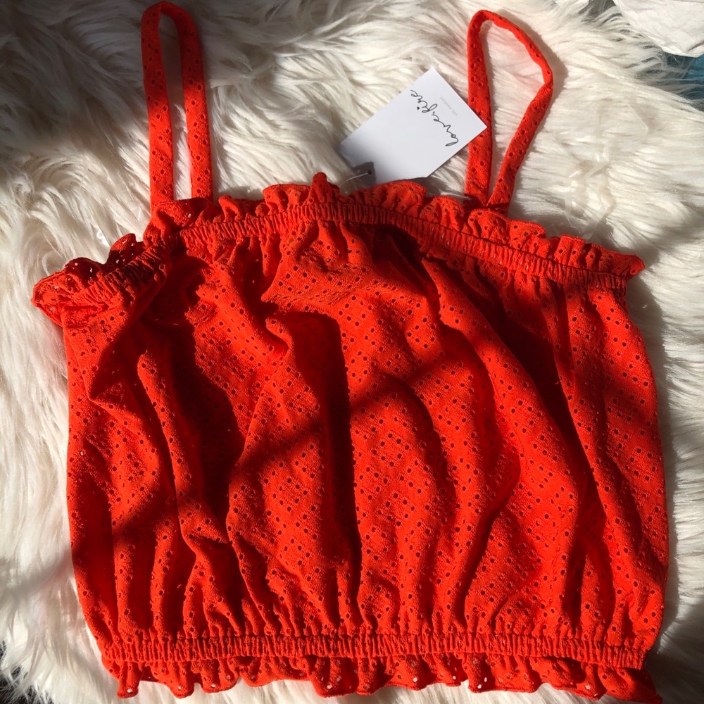 Eyelet crop top